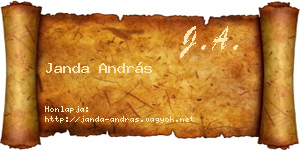 Janda András névjegykártya
